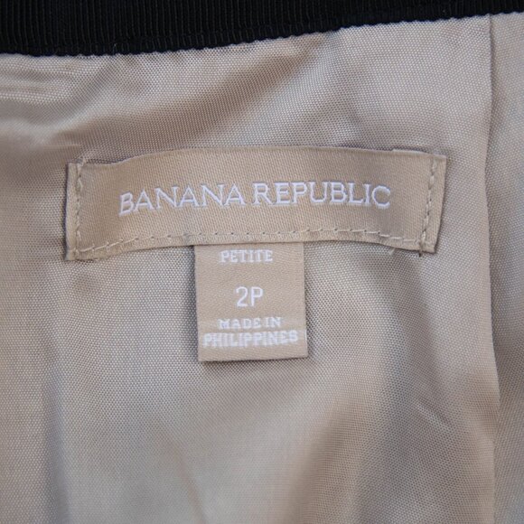 Banana Republic Mini Skirt Petite 2P Beige Neutral Sparkly Pockets Preppy Chic - Picture 5 of 6